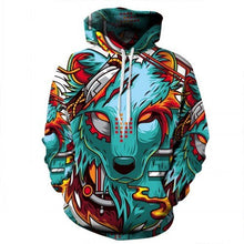 Load image into Gallery viewer, New Fashion Wolf Hoodies 3d Sweatshirts Print