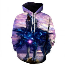 Load image into Gallery viewer, New Fashion Wolf Hoodies 3d Sweatshirts Print