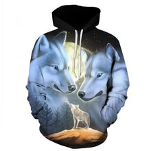 Load image into Gallery viewer, New Fashion Wolf Hoodies 3d Sweatshirts Print